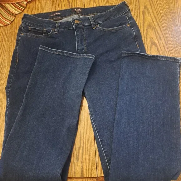 NYDJ Marilyn Straight Dark Wash Denim Jeans Size 12 - Picture 10 of 15